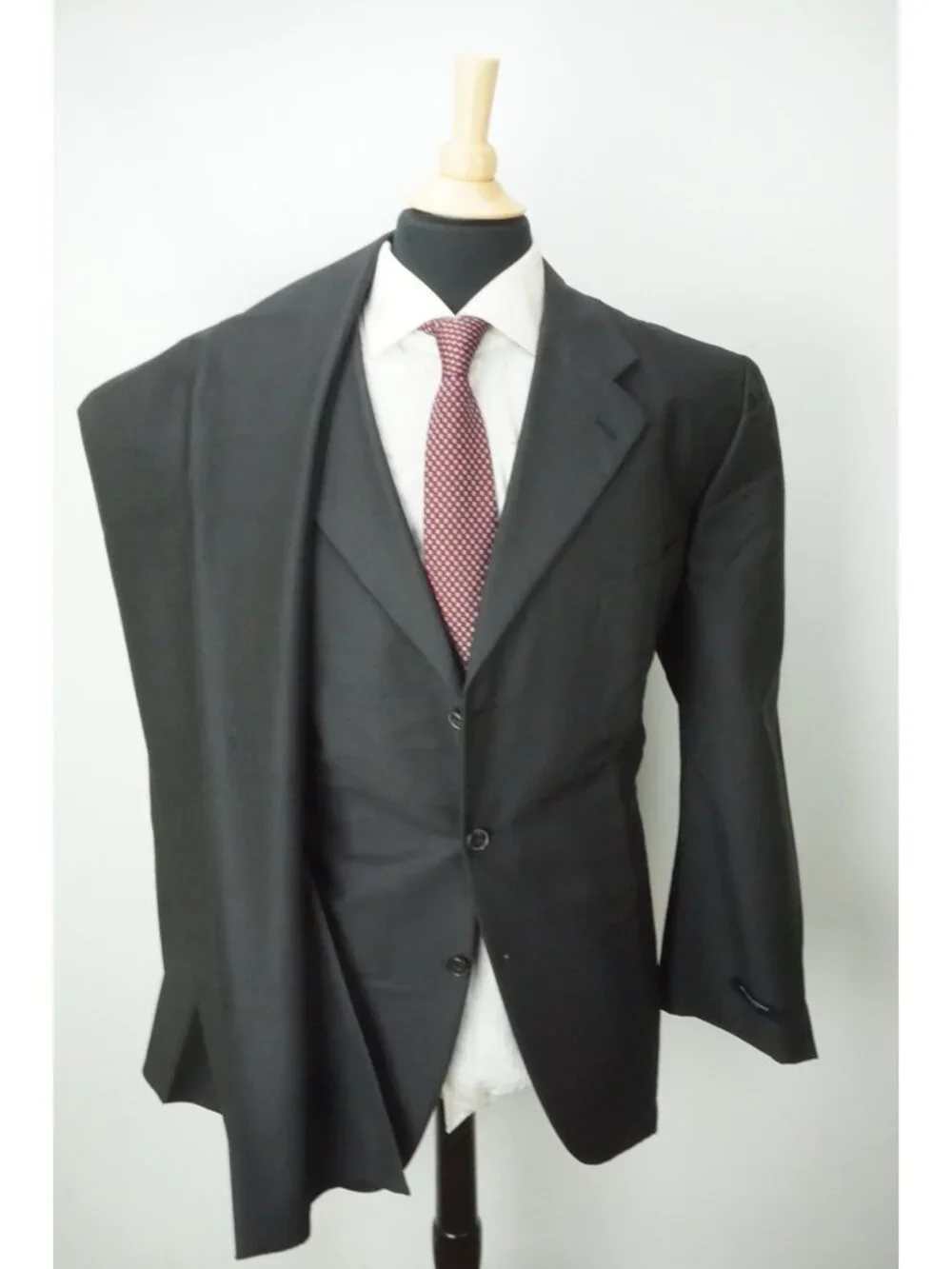 Burberry London Brown Pindot Silk Blend 2 Pc Suit Jacket Pants Sz 50R BRAND NEW